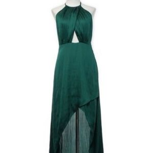 Green long dress, new, never used.